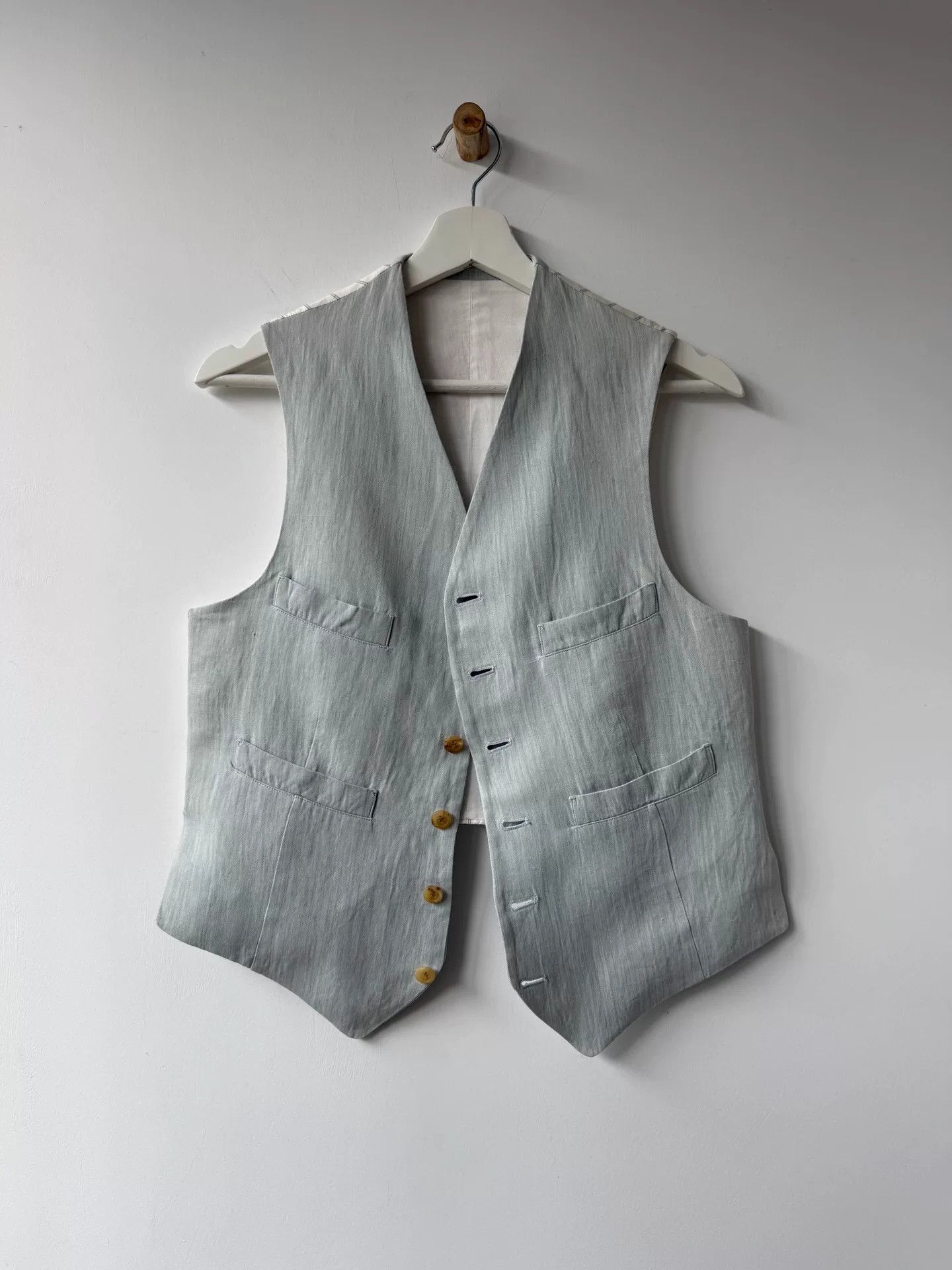 Y's Yohji Yamamoto 90s Style Linen Vest Size US M / EU 48-50 / 2 - 3 Thumbnail
