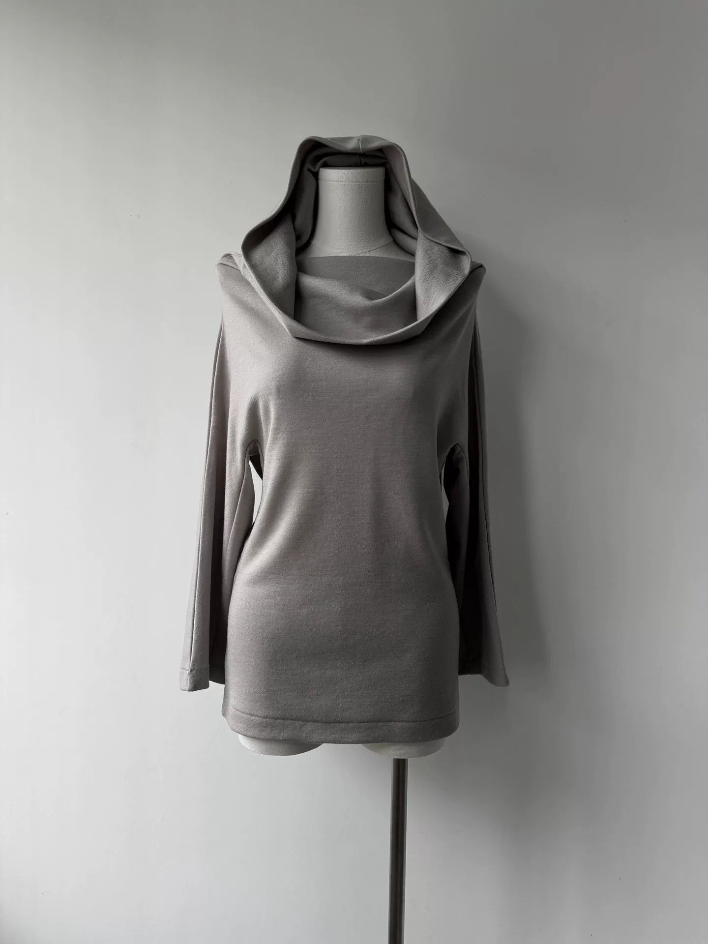 Yohji Yamamoto gray hooded wool top by Yohji Yamamoto Size S / US 4 / IT 40 - 5 Thumbnail