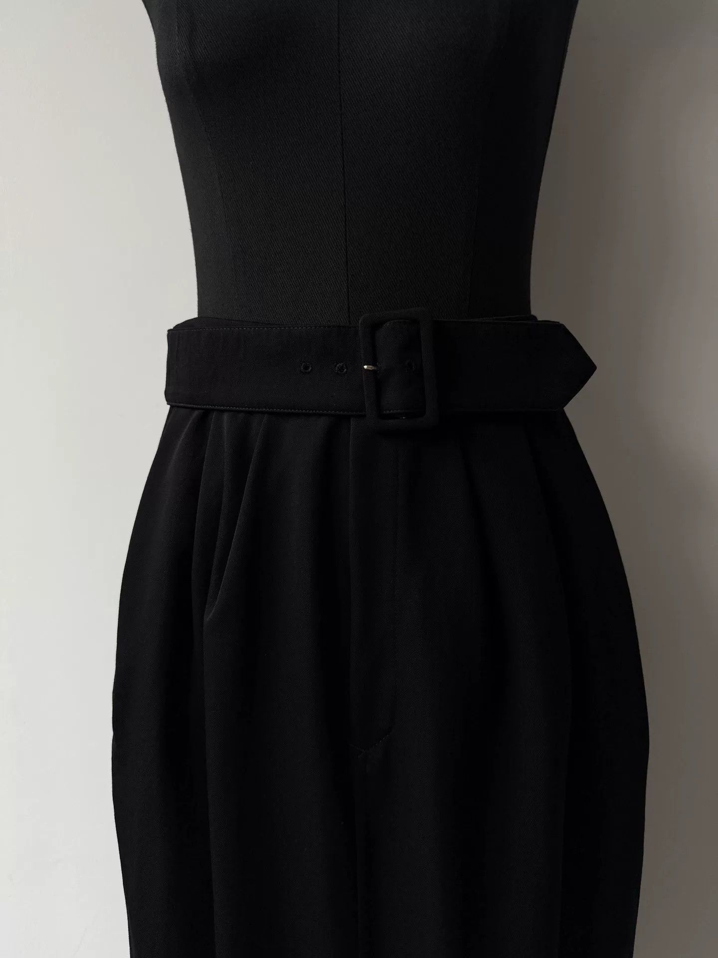 Y's Yohji Yamamoto Belted Black Skirt Size 32" / US 10 / IT 46 - 3 Thumbnail