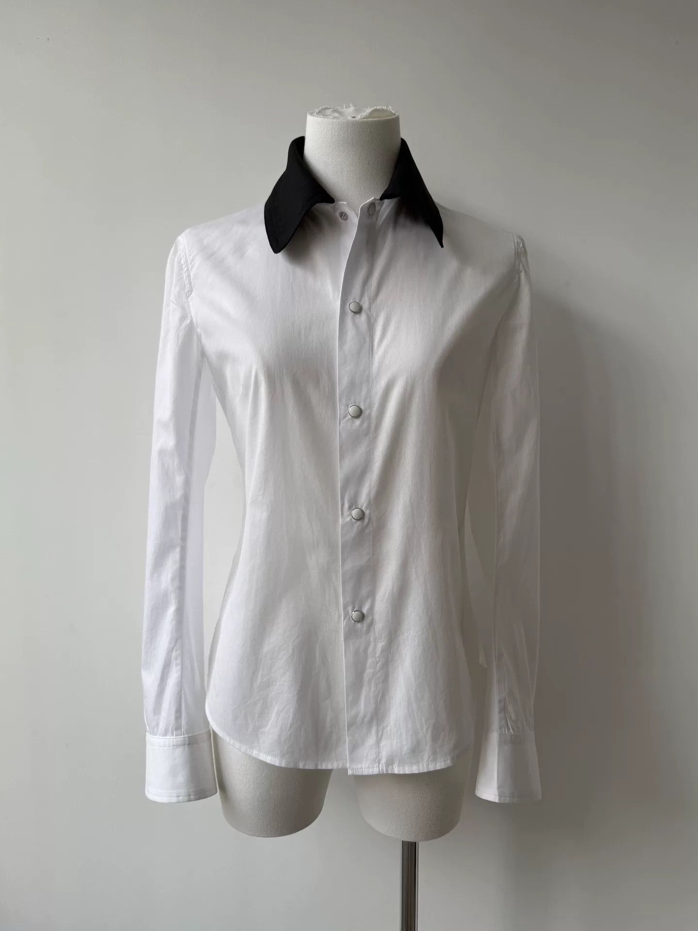 Y's Yohji Yamamoto Y's White Button-Up Shirt Size S / US 4 / IT 40 - 8 Thumbnail