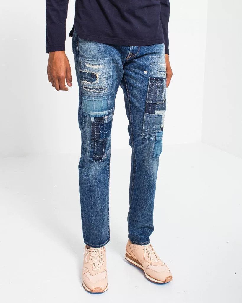 KURO distressed boro patchwork red ear denim pants Size 32" / US 10 / IT 46 - 9 Thumbnail