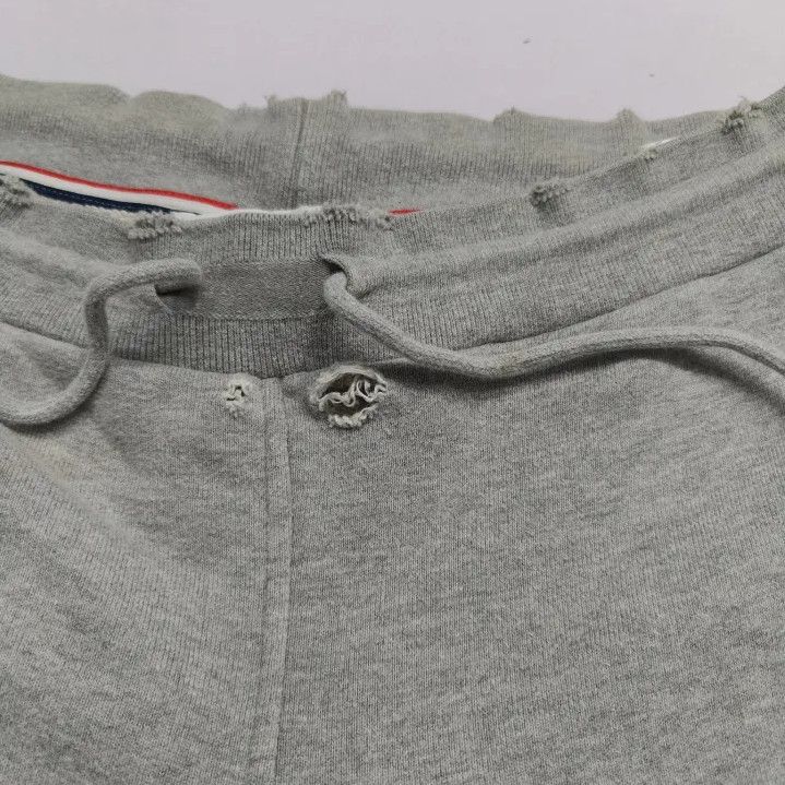 Thom Browne Thom Browne Gray Striped Knit Sweatpants Size US 30 / EU 46 - 9 Thumbnail