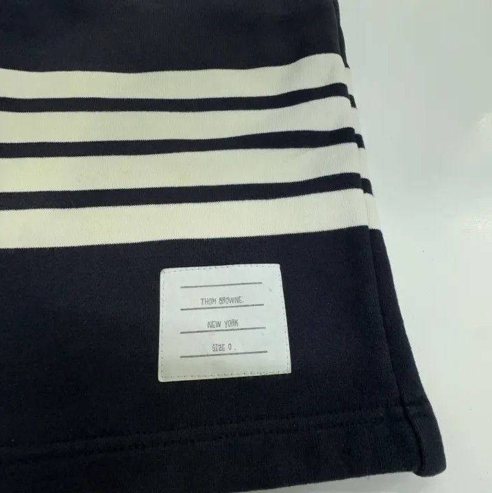 Thom Browne Thom Browne Classic Striped Navy Blue Shorts Size US 26 / EU 42 - 7 Thumbnail