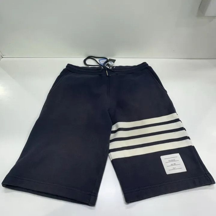Thom Browne Thom Browne Classic Striped Navy Blue Shorts Size US 26 / EU 42 - 8 Thumbnail