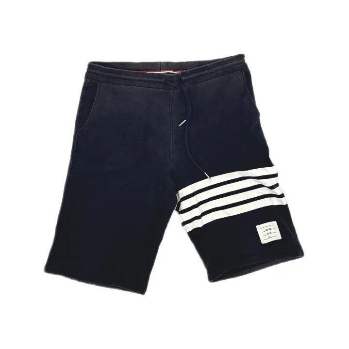 Thom Browne Thom Browne Navy Blue Drawstring Casual Shorts Size US 30 / EU 46 - 2 Thumbnail
