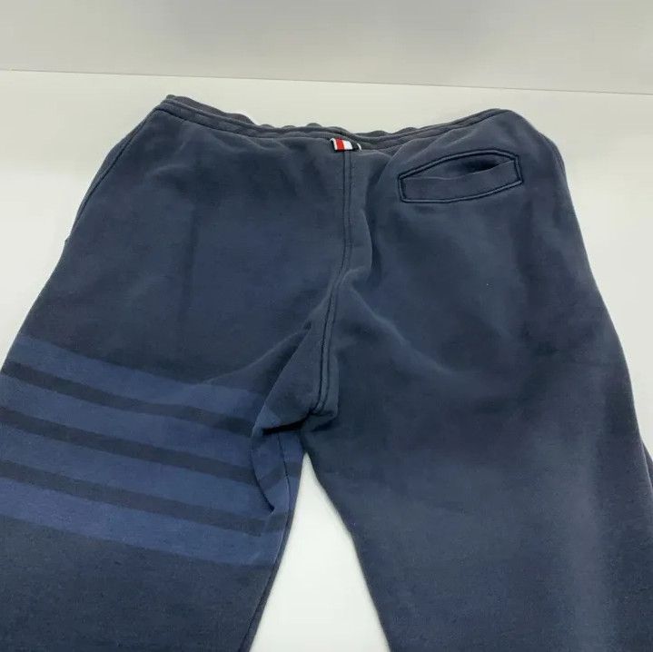Thom Browne Thom Browne Navy Striped Knit Sweatpants Size US 30 / EU 46 - 14 Thumbnail