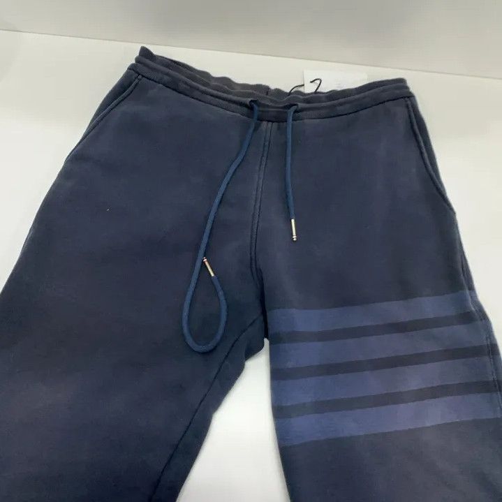 Thom Browne Thom Browne Navy Striped Knit Sweatpants Size US 30 / EU 46 - 11 Thumbnail