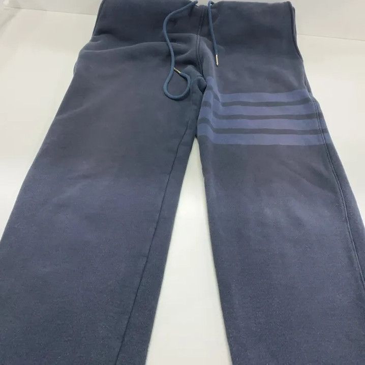 Thom Browne Thom Browne Navy Striped Knit Sweatpants Size US 30 / EU 46 - 7 Thumbnail