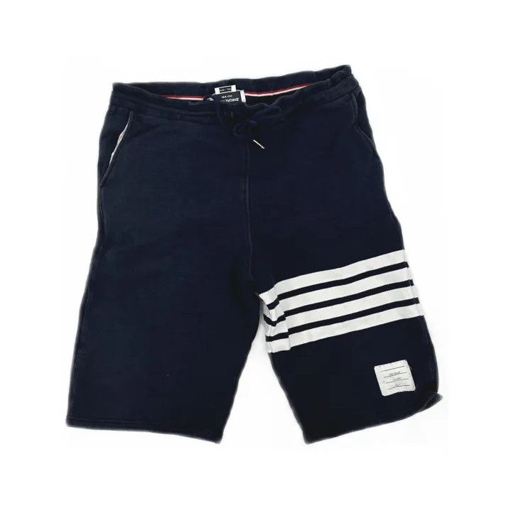 Thom Browne Thom Browne Classic Stripe Sports Shorts in Navy Blue Size US 30 / EU 46 - 2 Thumbnail