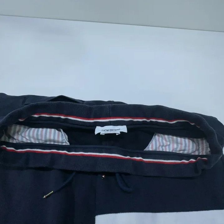 Thom Browne Thom Browne Classic Stripe Sports Shorts in Navy Blue Size US 30 / EU 46 - 8 Thumbnail