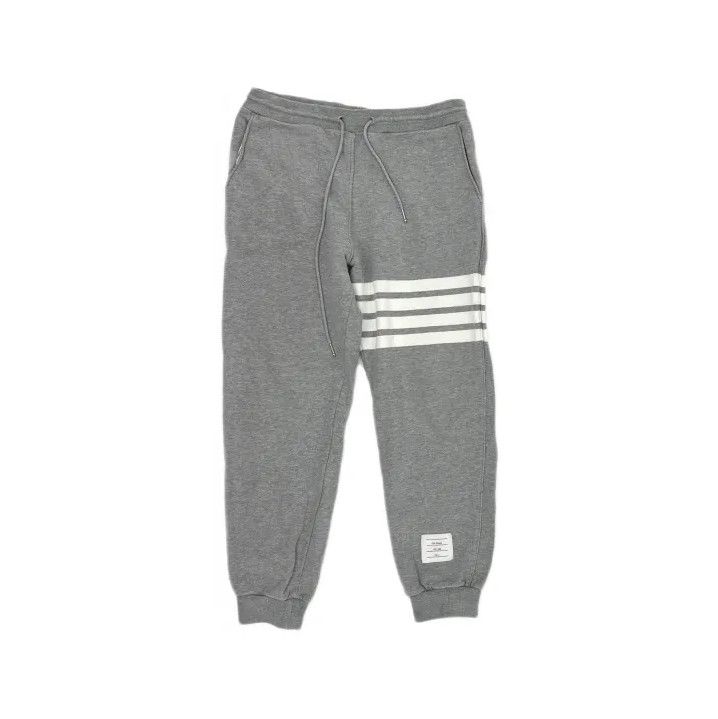 Thom Browne Thom Browne Classic Gray Striped Knit Sweatpants Size US 30 / EU 46 - 2 Thumbnail