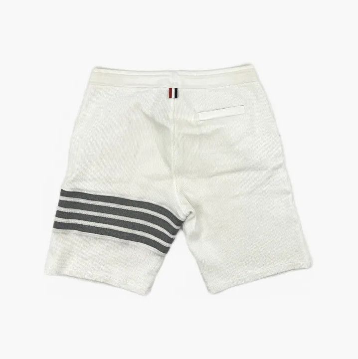 Thom Browne Thom Browne White Striped Sports Shorts for Men Size US 34 / EU 50 - 3 Thumbnail