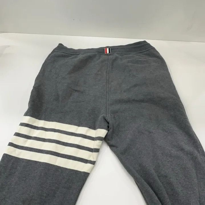 Thom Browne Thom Browne Gray Classic Striped Comfort Pants Size US 30 / EU 46 - 11 Thumbnail