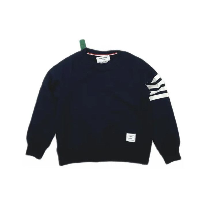Thom Browne Thom Browne Kids' Navy Crewneck Sweatshirt Size US M / EU 48-50 / 2 - 2 Thumbnail