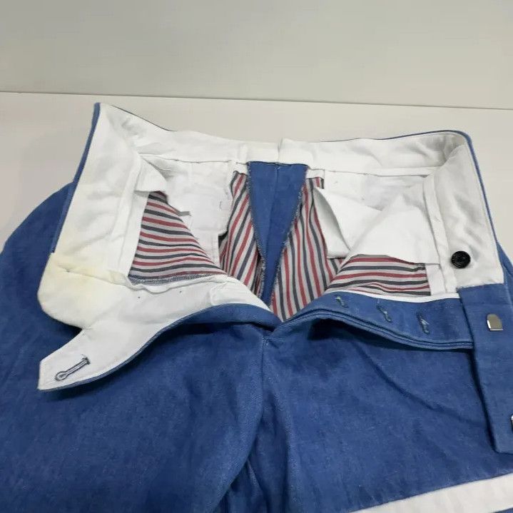 Thom Browne Thom Browne Blue Relaxed Fit Trousers for Men Size US 30 / EU 46 - 6 Thumbnail