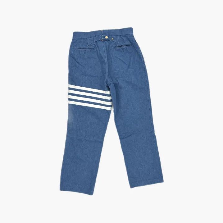 Thom Browne Thom Browne Blue Relaxed Fit Trousers for Men Size US 30 / EU 46 - 3 Thumbnail