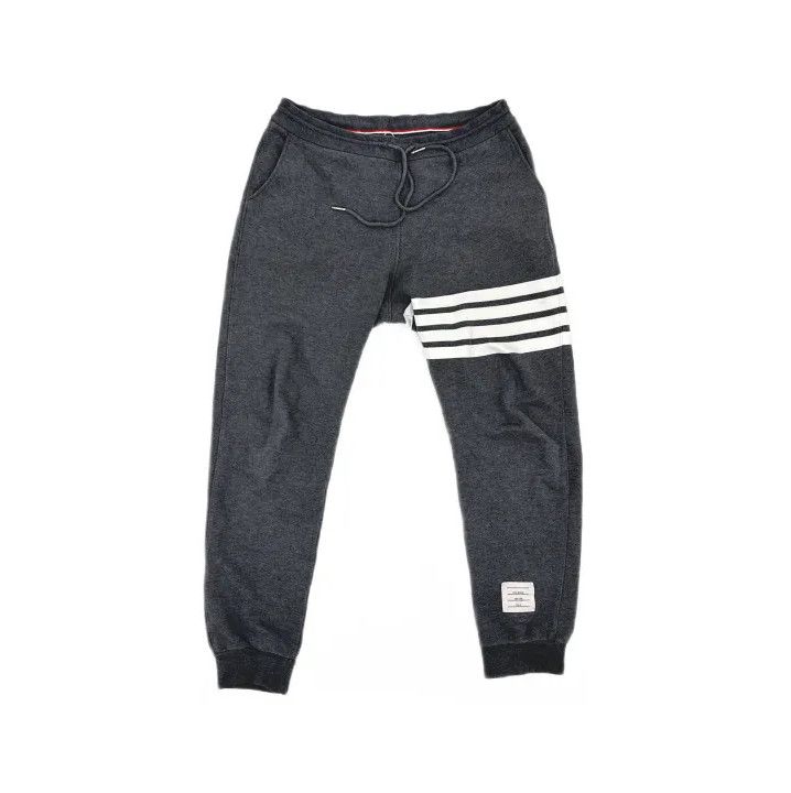 Thom Browne Thom Browne Gray Striped Athletic Sweatpants Size US 34 / EU 50 - 2 Thumbnail