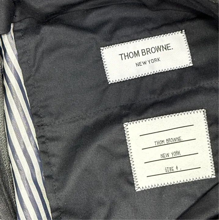 Thom Browne Thom Browne Gray Wool Ankle-Length Pants Size 26" / US 2 / IT 38 - 2 Thumbnail