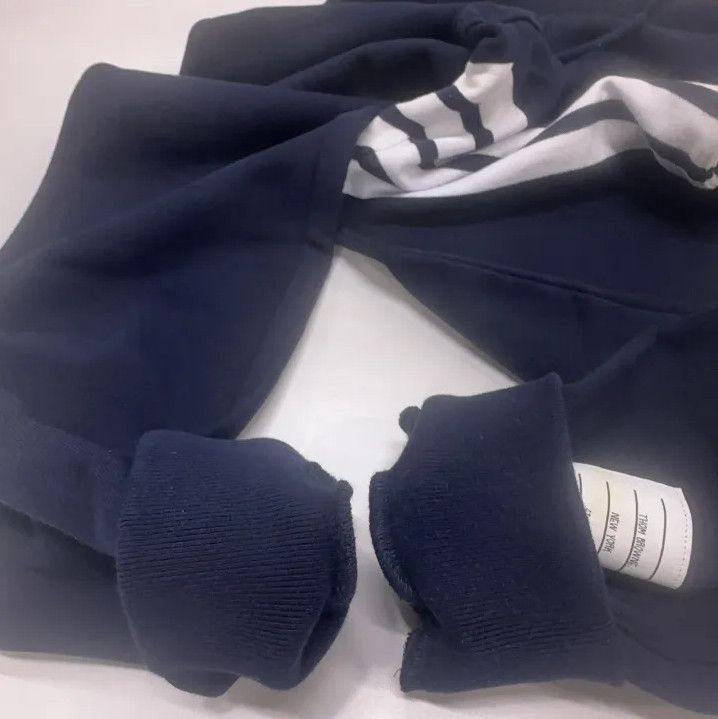 Thom Browne Thom Browne Classic Striped Navy Sweatpants Size US 34 / EU 50 - 11 Thumbnail