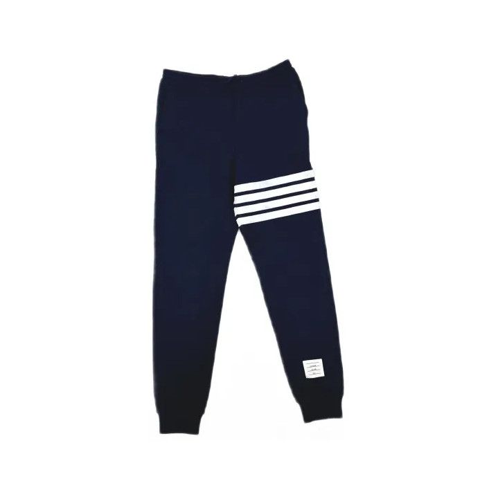 Thom Browne Thom Browne Classic Striped Navy Sweatpants Size US 34 / EU 50 - 2 Thumbnail