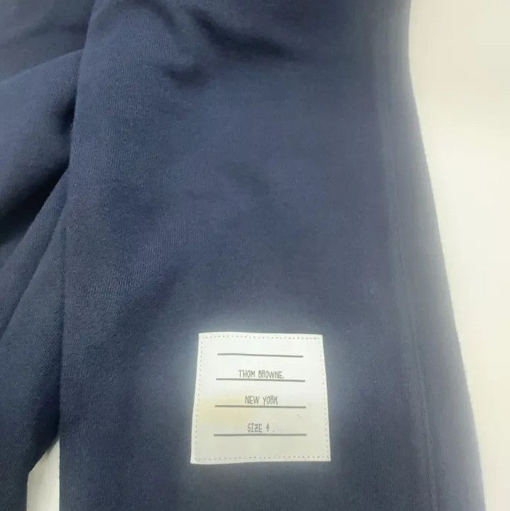 Thom Browne Thom Browne Classic Striped Navy Sweatpants Size US 34 / EU 50 - 4 Thumbnail