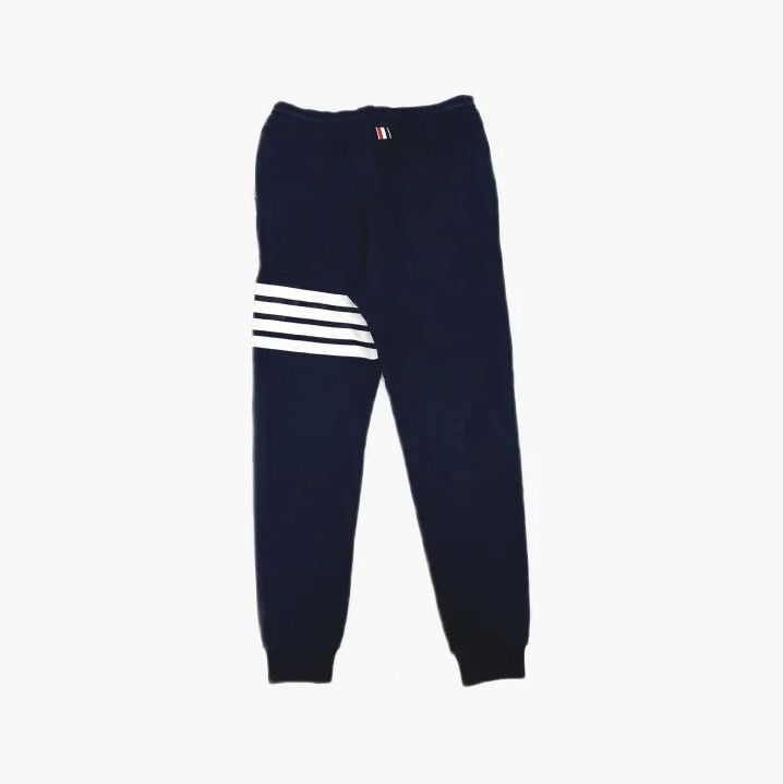 Thom Browne Thom Browne Classic Striped Navy Sweatpants Size US 34 / EU 50 - 3 Thumbnail