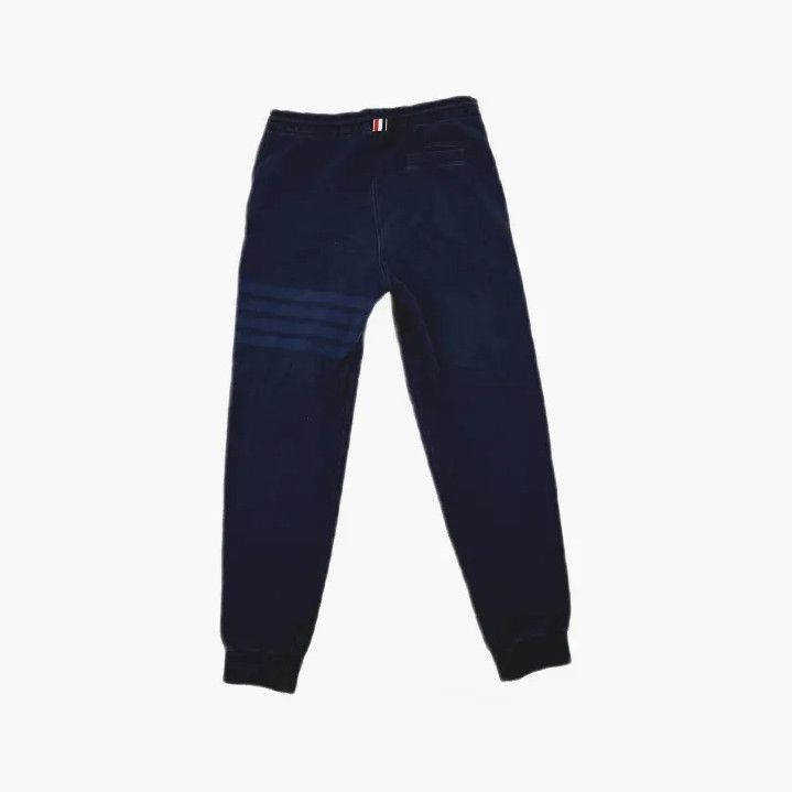 Thom Browne Thom Browne Navy Knit Sports Pants for Men Size US 34 / EU 50 - 3 Thumbnail