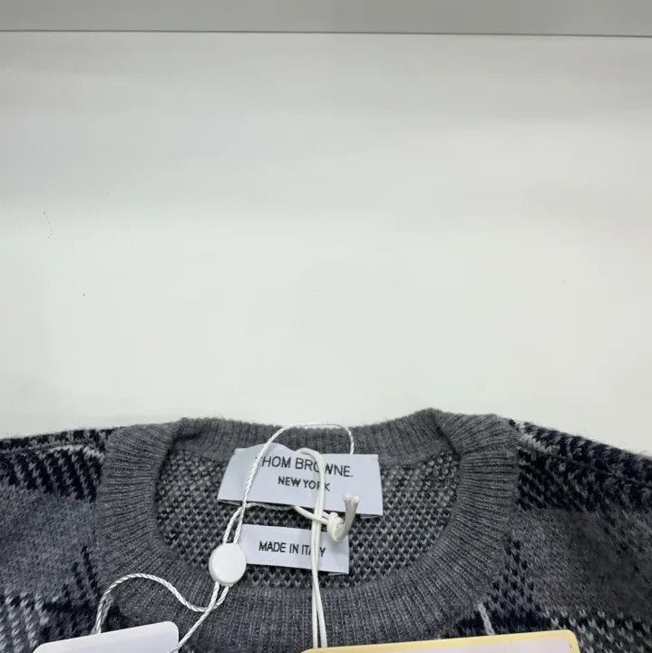 Thom Browne Thom Browne Checked Sweater for Kids Size US M / EU 48-50 / 2 - 4 Thumbnail