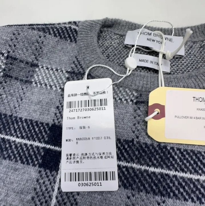 Thom Browne Thom Browne Checked Sweater for Kids Size US M / EU 48-50 / 2 - 6 Thumbnail
