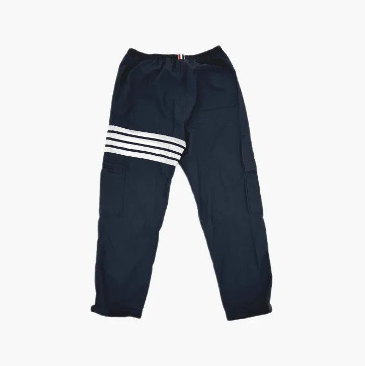 Thom Browne Thom Browne Blue Knit Track Pants for Men Size US 34 / EU 50 - 3 Thumbnail