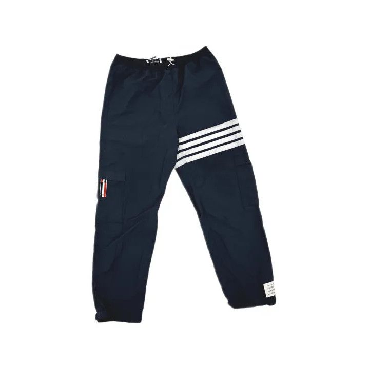 Thom Browne Thom Browne Blue Knit Track Pants for Men Size US 34 / EU 50 - 2 Thumbnail