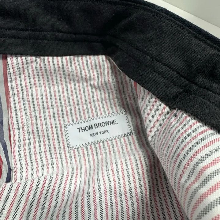Thom Browne Thom Browne Black Cotton Trousers with Stripes Size US 30 / EU 46 - 5 Thumbnail