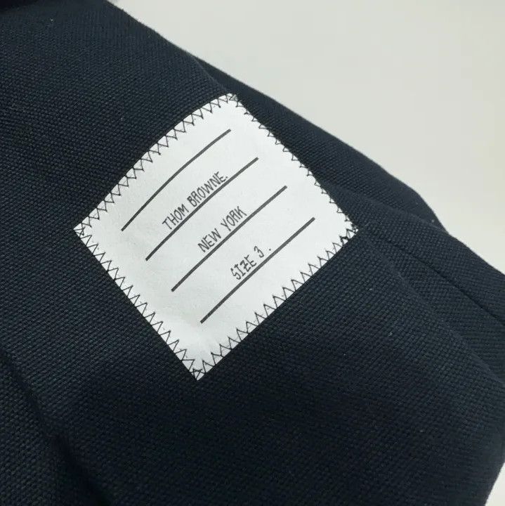Thom Browne Thom Browne Black Cotton Trousers with Stripes Size US 30 / EU 46 - 6 Thumbnail
