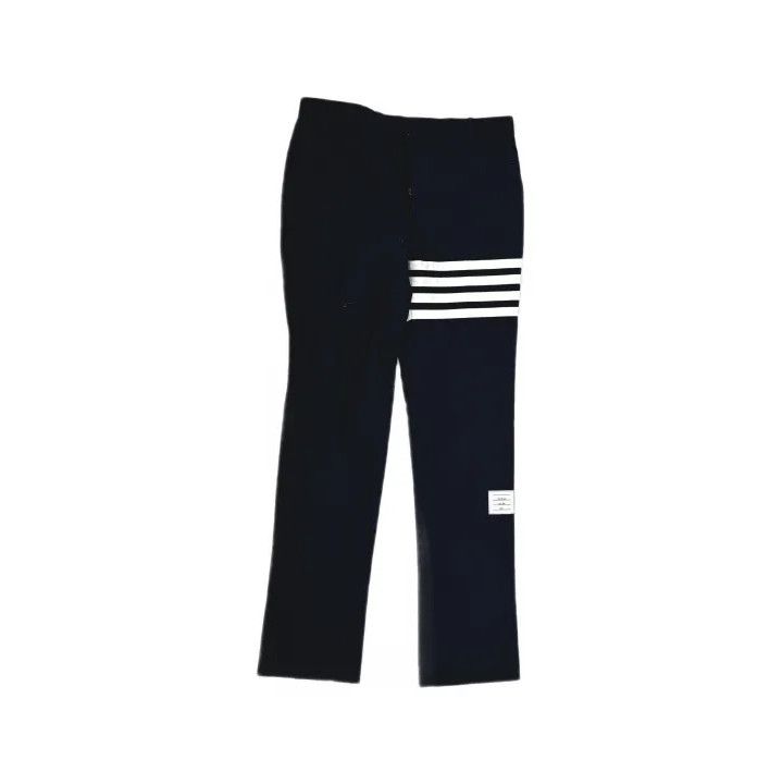 Thom Browne Thom Browne Black Cotton Trousers with Stripes Size US 30 / EU 46 - 2 Thumbnail