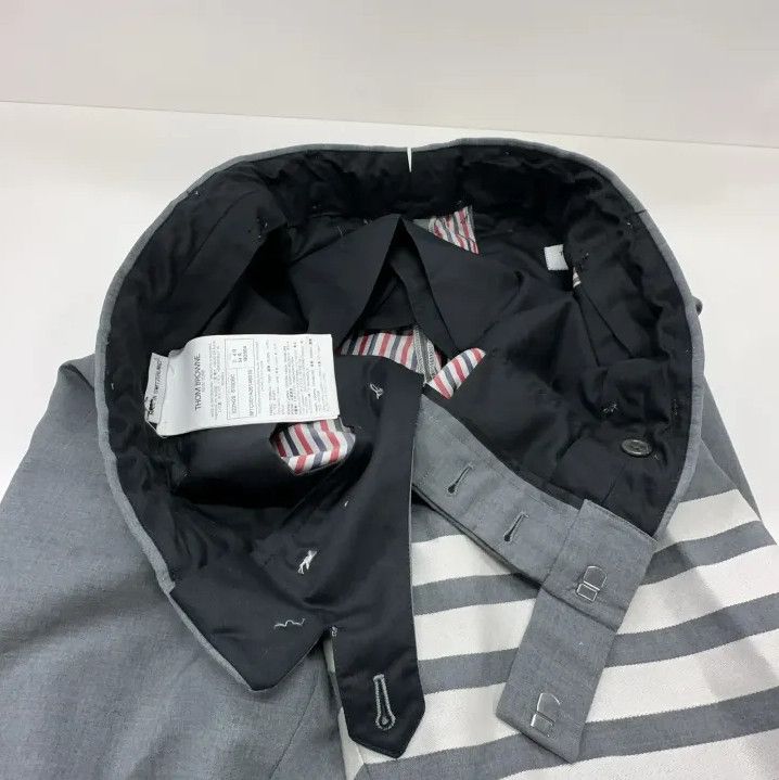 Thom Browne Thom Browne Classic Gray Four-Stripe Trousers Size US 30 / EU 46 - 7 Thumbnail