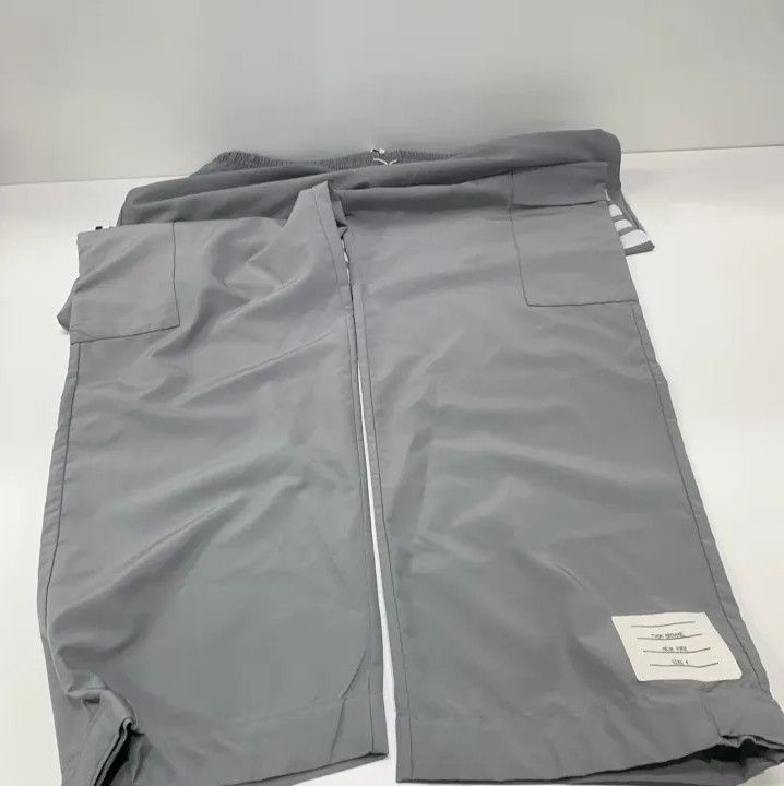 Thom Browne Thom Browne Grey Lightweight Track Pants Size 30" / US 8 / IT 44 - 9 Thumbnail
