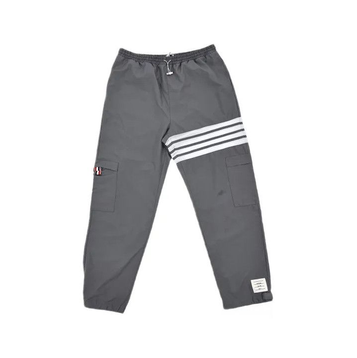 Thom Browne Thom Browne Grey Lightweight Track Pants Size 30" / US 8 / IT 44 - 2 Thumbnail