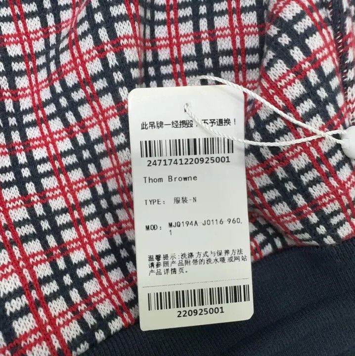 Thom Browne Thom Browne Red Cotton Check Jacquard Sweatshorts Size US 30 / EU 46 - 6 Thumbnail