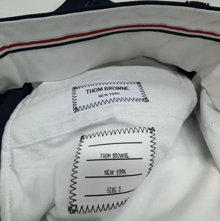Thom Browne Thom Browne Navy Casual Pants for Men Size US 34 / EU 50 - 6 Thumbnail