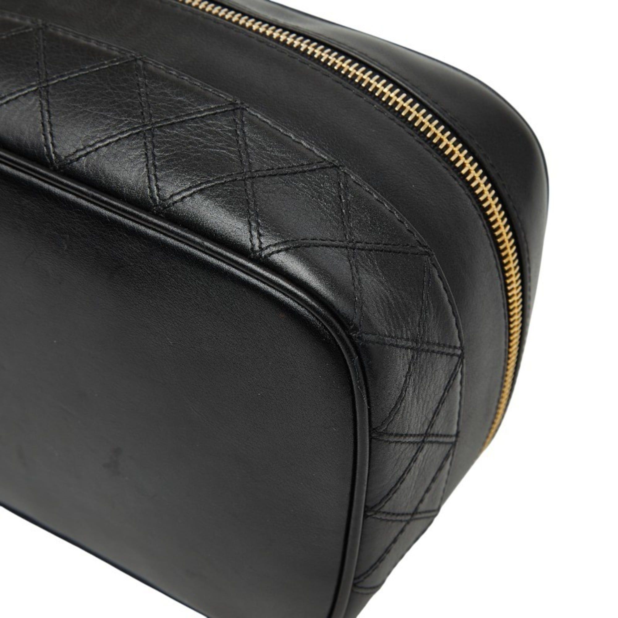 Chanel CHANEL Bicolor Vanity Bag Handbag Black Lambskin Women's Size ONE SIZE - 7 Thumbnail