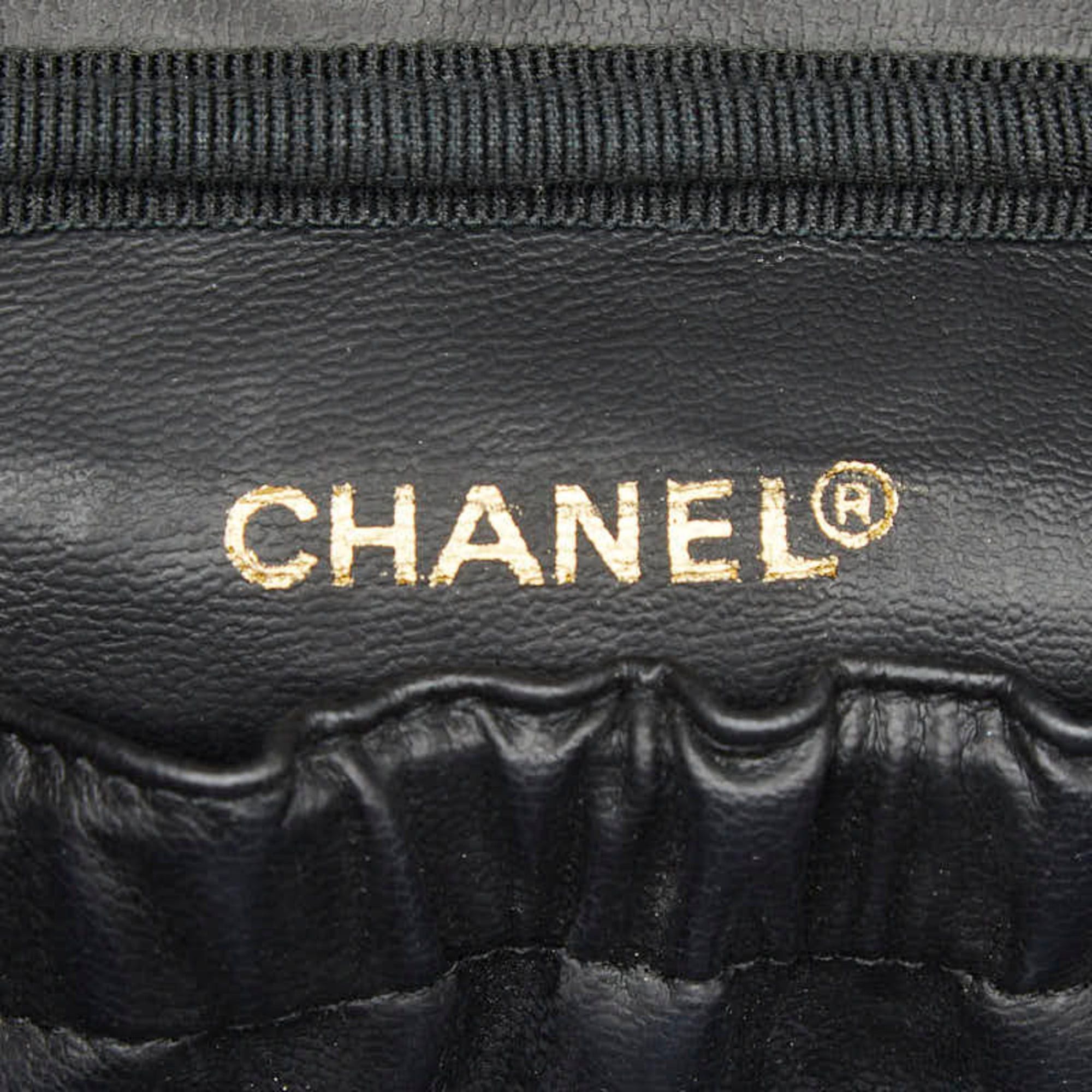 Chanel CHANEL Bicolor Vanity Bag Handbag Black Lambskin Women's Size ONE SIZE - 10 Thumbnail