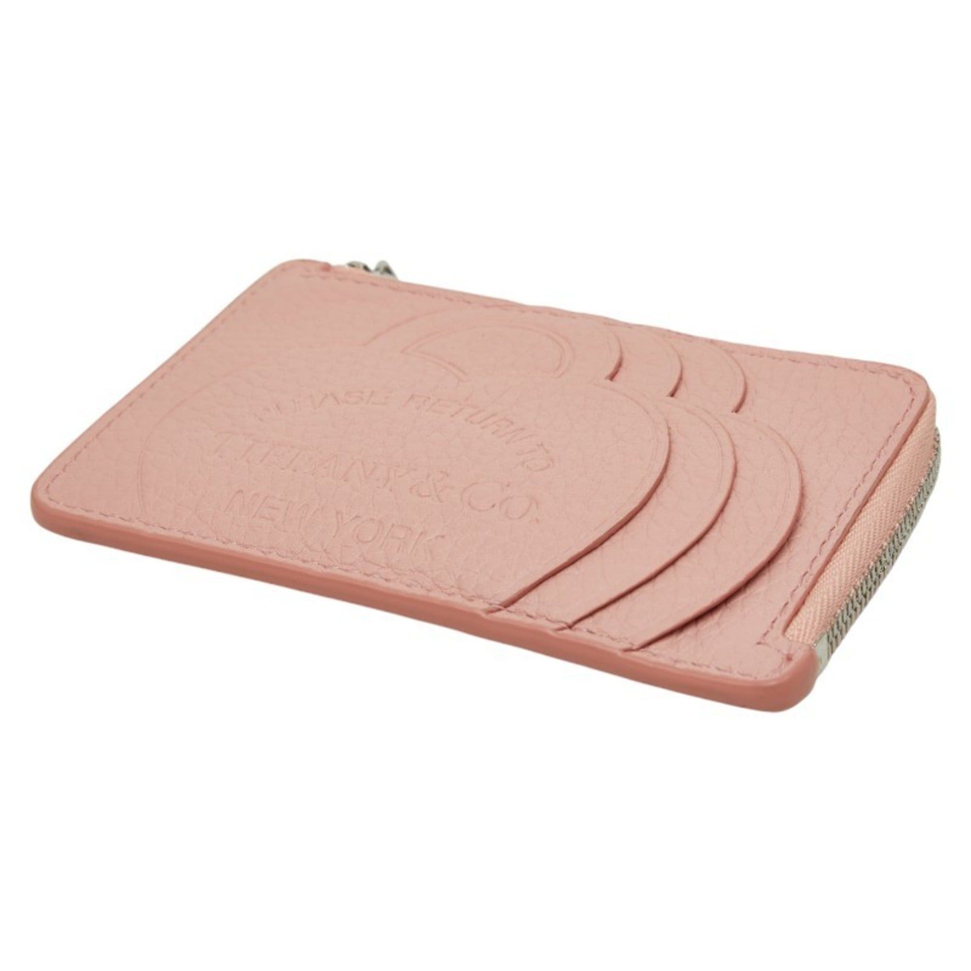Tiffany & Co. Tiffany & Co. Return to business card holder, case, pass fragment pink leather, women's. TIFFANY Size ONE SIZE - 4 Thumbnail