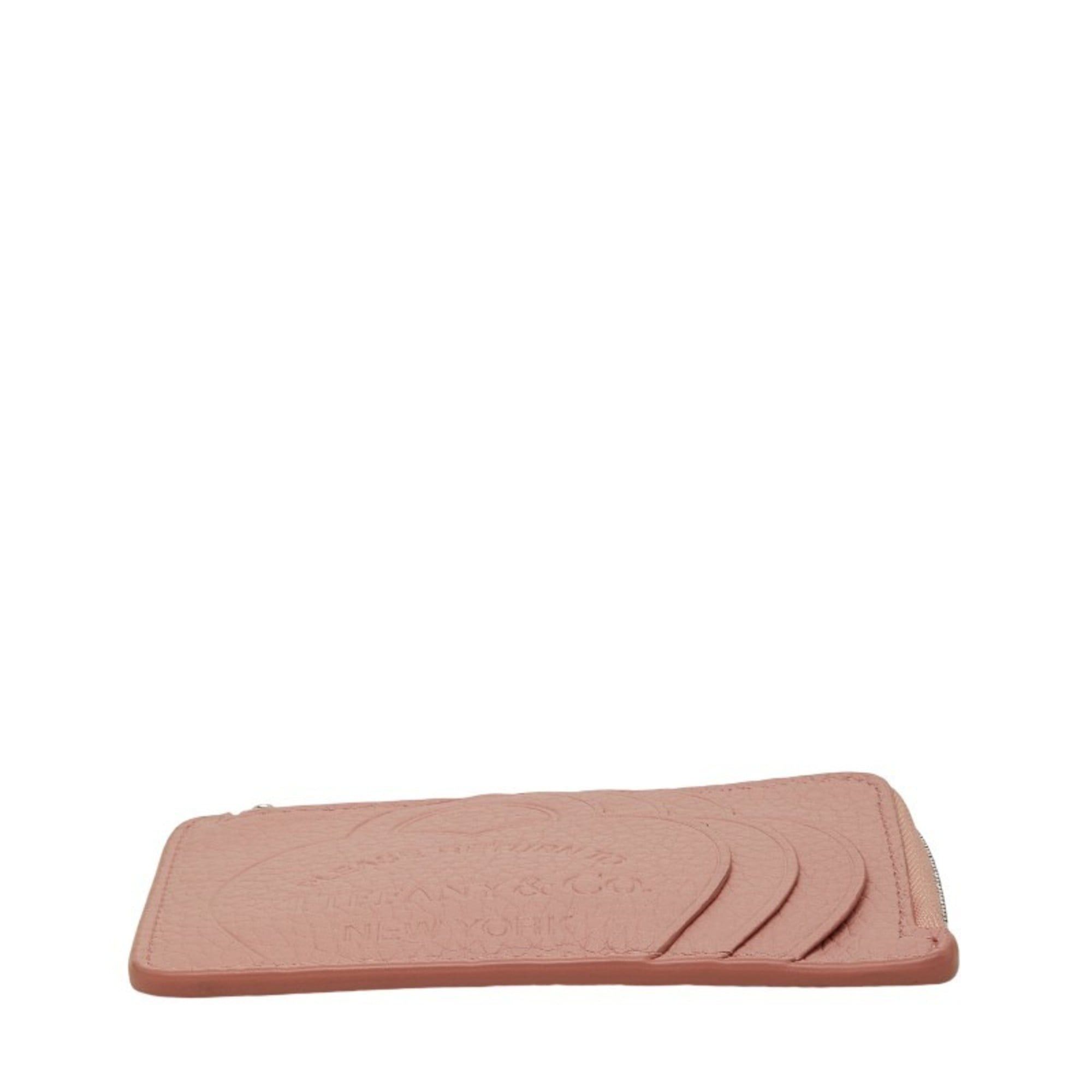 Tiffany & Co. Tiffany & Co. Return to business card holder, case, pass fragment pink leather, women's. TIFFANY Size ONE SIZE - 3 Thumbnail