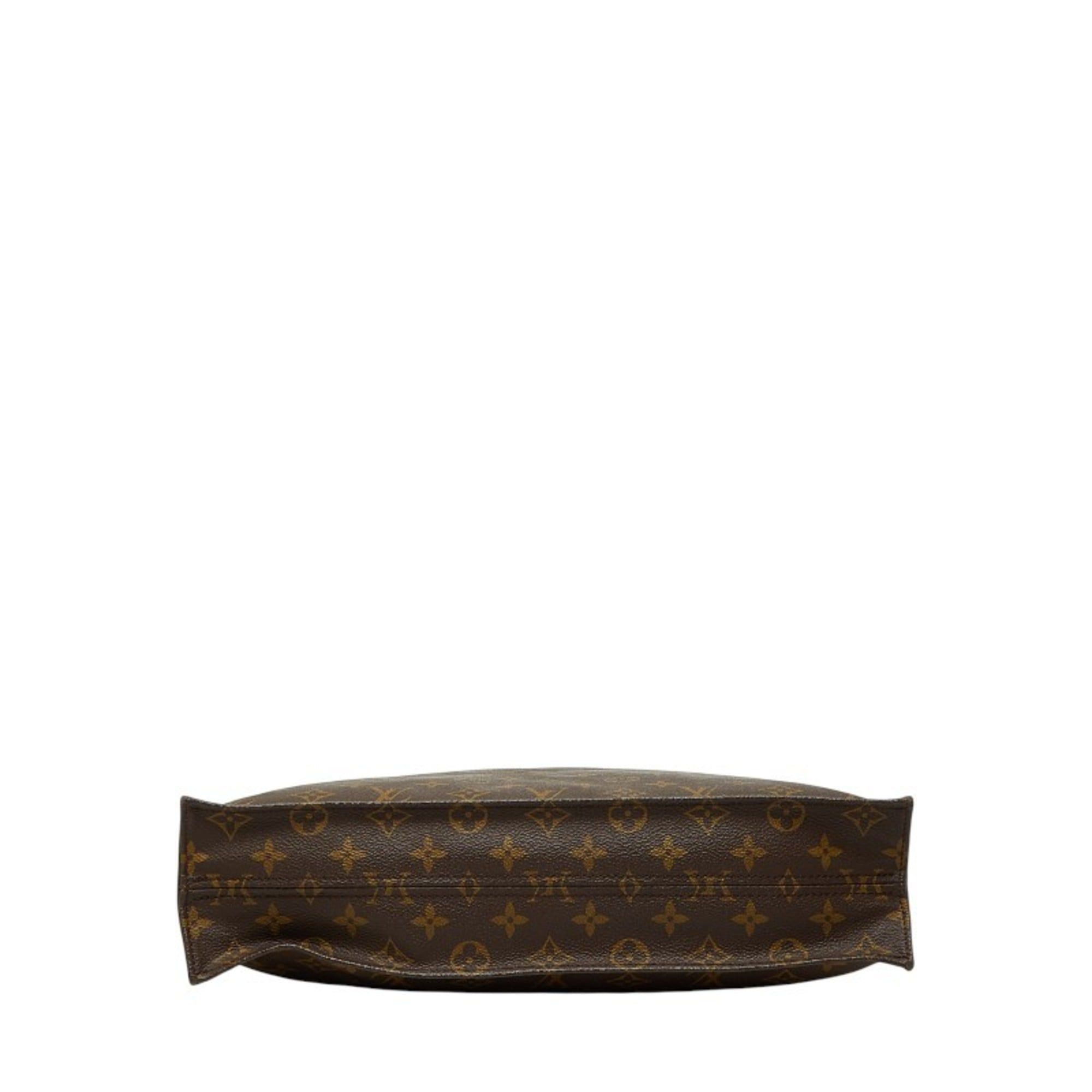 Louis Vuitton Louis Vuitton Monogram Sac Plat Handbag Tote Bag M51140 Brown Leather Women's LOUIS VUITTON Size ONE SIZE - 3 Thumbnail