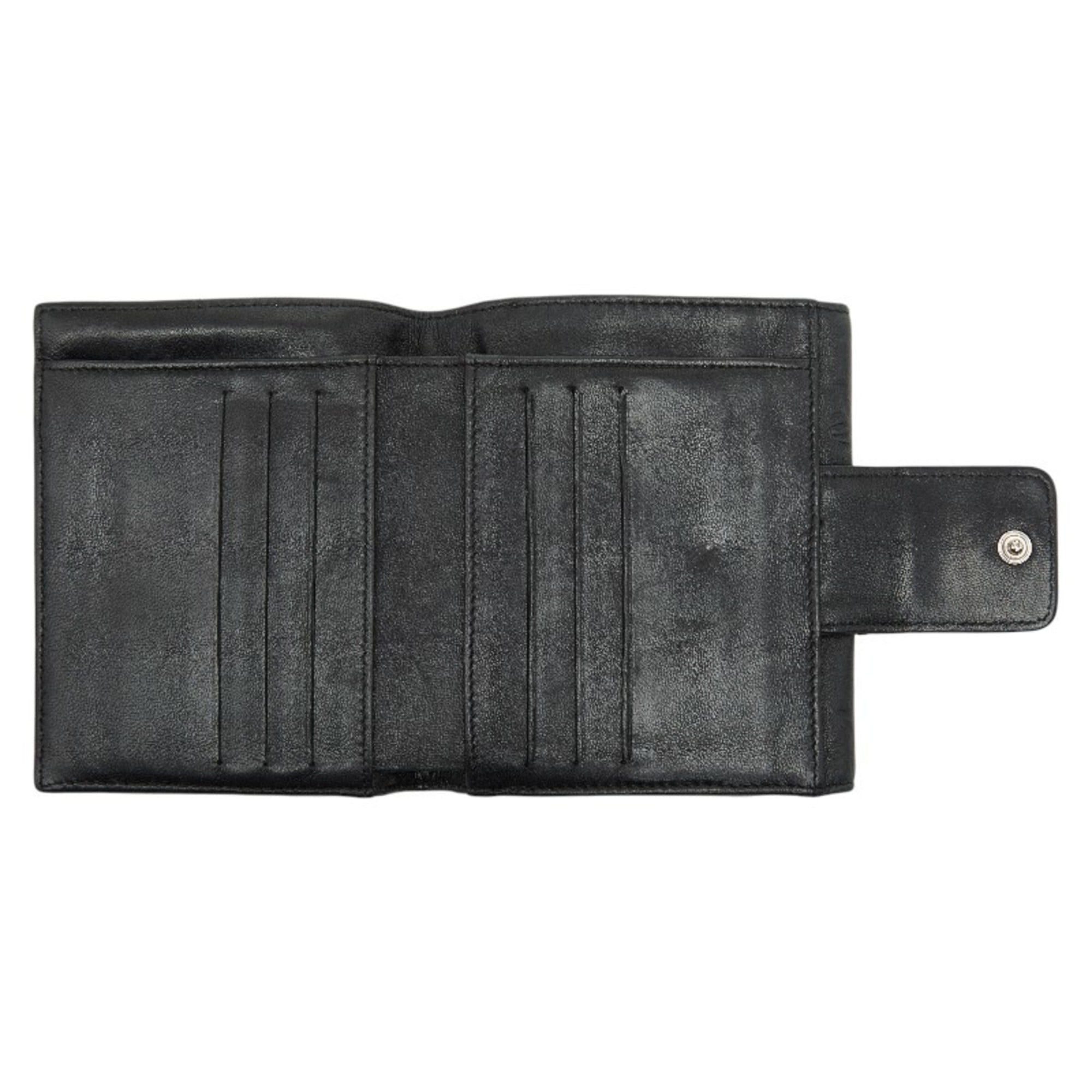 Chanel CHANEL Icon Bifold Wallet A24212 Black Leather Women's Size ONE SIZE - 6 Thumbnail