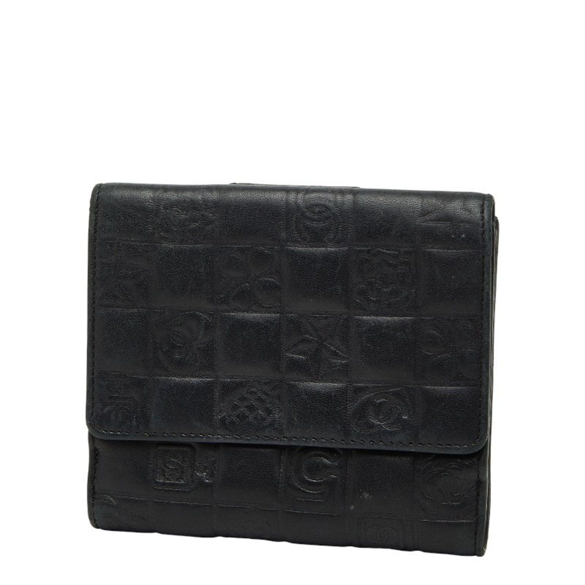 Chanel CHANEL Icon Bifold Wallet A24212 Black Leather Women's Size ONE SIZE - 2 Thumbnail