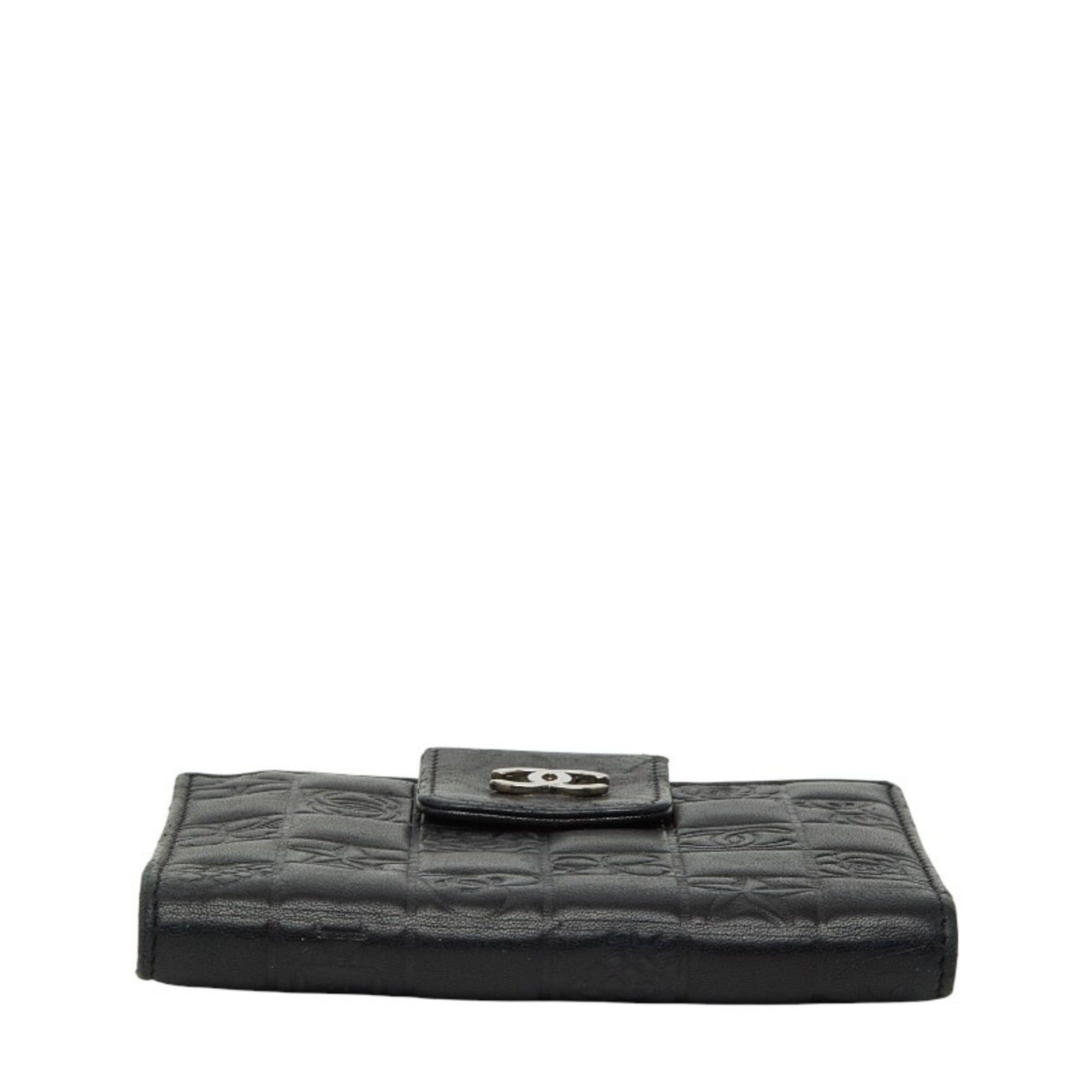 Chanel CHANEL Icon Bifold Wallet A24212 Black Leather Women's Size ONE SIZE - 3 Thumbnail