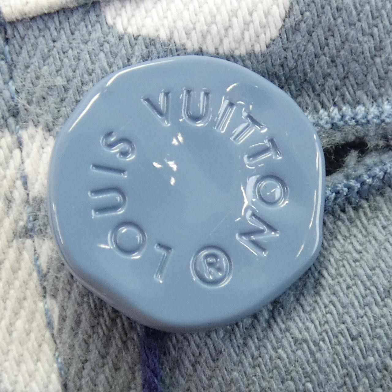 Louis Vuitton Louis Vuitton Louis Vuitton DNA Leaf Denim Jacket Textile Outerwear HNA59WNF1 DUTY FREE for USA Size ONE SIZE - 7 Thumbnail