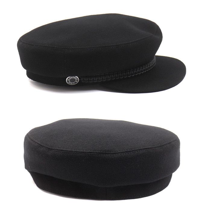 Hermes Hermes Hermes Deauville Cashmere Leather Cap Textile Hats DUTY FREE for USA Size ONE SIZE - 2 Thumbnail