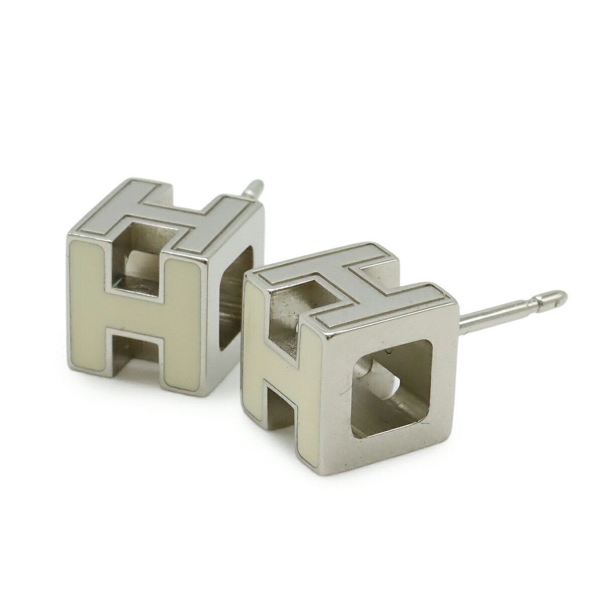 Hermes Hermes Hermes Caged d'H H Cube Earrings Plastic / Synthetic Earrings DUTY FREE for USA Size ONE SIZE - 4 Thumbnail
